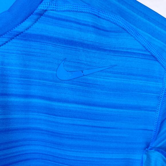 Nike Pro Combat Compression T Shirt Blue Dri Fit Gym Crossfit Mens Medium - Picture 3 of 8